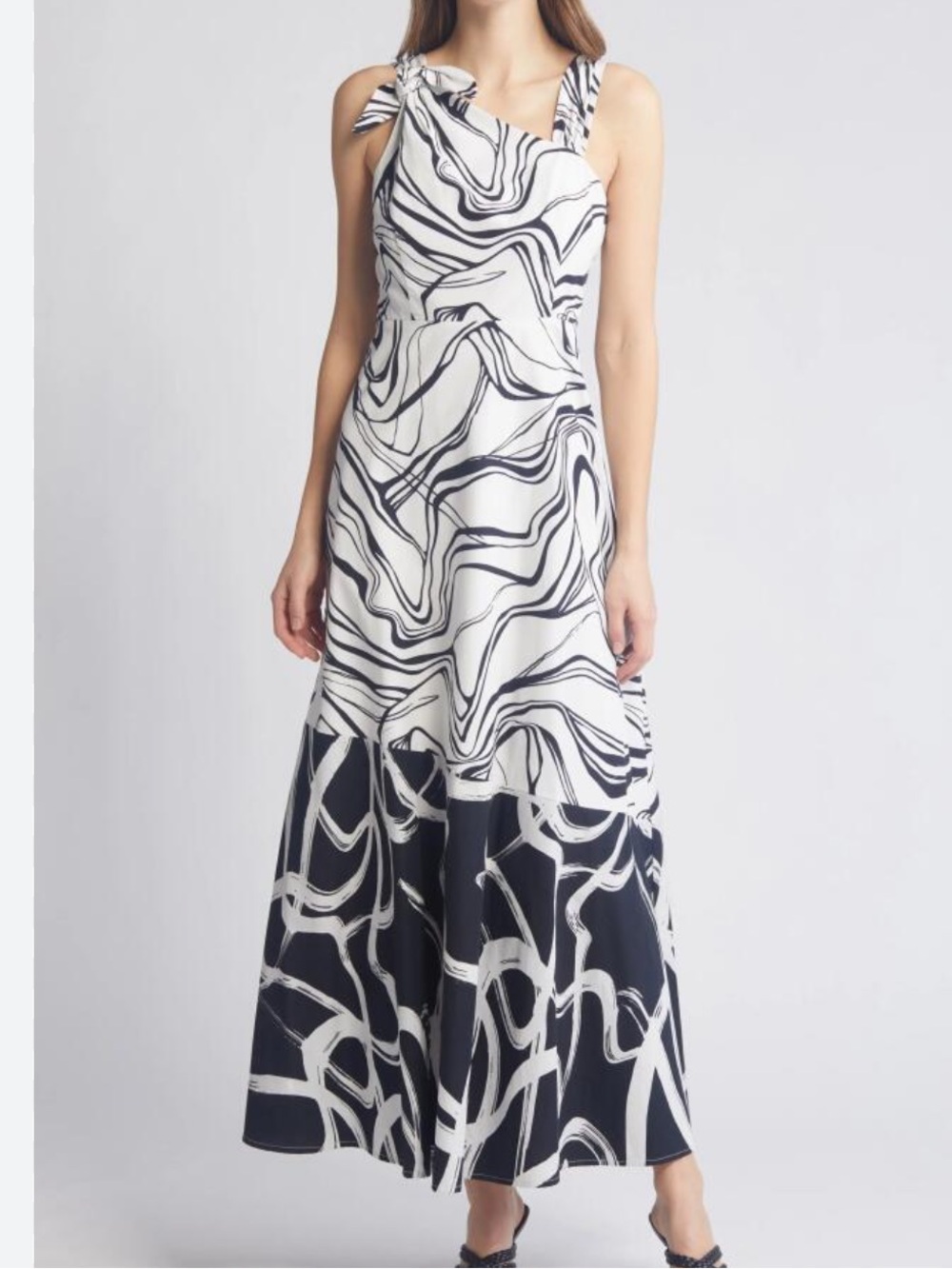 Anthropologie x du paradis NWT musa Marmo cotton poplin a-line midi dress XS
